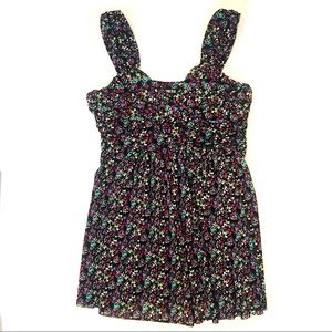 Express Black & Floral Tank Top